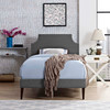 Corene Twin Fabric Platform Bed with Squared Tapered Legs / MOD-5951