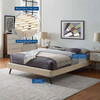 Loryn King Fabric Bed Frame with Round Splayed Legs / MOD-5893