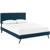 Tarah Queen Fabric Platform Bed with Round Splayed Legs / MOD-5979