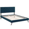 Tarah Queen Fabric Platform Bed with Round Splayed Legs / MOD-5979