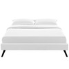 Loryn Vinyl Full Bed Frame with Round Splayed Legs / MOD-5888