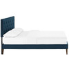 Tarah King Fabric Platform Bed with Squared Tapered Legs / MOD-5989