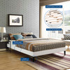 Tessie Vinyl Full Bed Frame with Squared Tapered Legs / MOD-5896