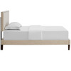 Macie Twin Fabric Platform Bed with Squared Tapered Legs / MOD-5967