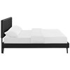 Macie Vinyl Full Platform Bed with Round Splayed Legs / MOD-5960