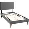 Amaris Twin Fabric Platform Bed with Squared Tapered Legs / MOD-5906