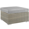Repose Outdoor Patio Upholstered Fabric Ottoman / EEI-2962