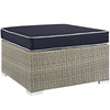 Repose Outdoor Patio Upholstered Fabric Ottoman / EEI-2962
