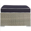 Repose Outdoor Patio Upholstered Fabric Ottoman / EEI-2962