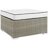 Repose Outdoor Patio Upholstered Fabric Ottoman / EEI-2962