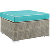 Repose Outdoor Patio Upholstered Fabric Ottoman / EEI-2962