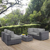 Summon 5 Piece Outdoor Patio Sunbrella® Sectional Set / EEI-1896