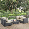 Summon 5 Piece Outdoor Patio Sunbrella® Sectional Set / EEI-1896