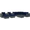 Summon 10 Piece Outdoor Patio Sunbrella® Sectional Set / EEI-1902