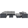 Summon 10 Piece Outdoor Patio Sunbrella® Sectional Set / EEI-1902
