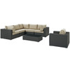 Sojourn 7 Piece Outdoor Patio Sunbrella® Sectional Set / EEI-1878