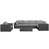 Sojourn 7 Piece Outdoor Patio Sunbrella® Sectional Set / EEI-1878