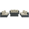 Sojourn 7 Piece Outdoor Patio Sunbrella® Sectional Set / EEI-1883