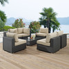 Sojourn 7 Piece Outdoor Patio Sunbrella® Sectional Set / EEI-1883