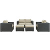 Sojourn 5 Piece Outdoor Patio Sunbrella® Sectional Set / EEI-1879
