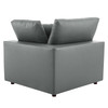 Commix Down Filled Overstuffed Vegan Leather Loveseat / EEI-4913