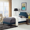 Corene Twin Fabric Platform Bed with Round Splayed Legs / MOD-5943