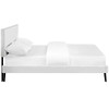 Macie King Vinyl Platform Bed with Round Splayed Legs / MOD-5964