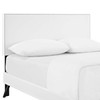 Macie King Vinyl Platform Bed with Round Splayed Legs / MOD-5964