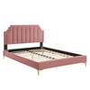Sienna Performance Velvet Twin Platform Bed / MOD-6906