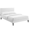 Macie Full Vinyl Platform Bed with Squared Tapered Legs / MOD-5968