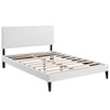 Macie Full Vinyl Platform Bed with Squared Tapered Legs / MOD-5968