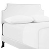 Corene Full Vinyl Platform Bed with Round Splayed Legs / MOD-5944