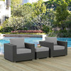 Sojourn 3 Piece Outdoor Patio Sunbrella® Sectional Set / EEI-1891