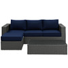 Sojourn 3 Piece Outdoor Patio Sunbrella® Sectional Set / EEI-1889