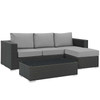 Sojourn 3 Piece Outdoor Patio Sunbrella® Sectional Set / EEI-1889
