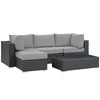 Sojourn 5 Piece Outdoor Patio Sunbrella® Sectional Set / EEI-1890