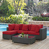 Sojourn 5 Piece Outdoor Patio Sunbrella® Sectional Set / EEI-1890