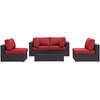 Convene 5 Piece Outdoor Patio Sectional Set / EEI-2163