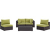 Convene 5 Piece Outdoor Patio Sectional Set / EEI-2163