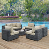 Summon 7 Piece Outdoor Patio Sunbrella® Sectional Set / EEI-1897