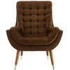 Suggest Button Tufted Performance Velvet Lounge Chair / EEI-3001