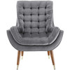 Suggest Button Tufted Performance Velvet Lounge Chair / EEI-3001