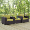 Convene 3 Piece Outdoor Patio Sofa Set / EEI-2174