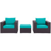 Convene 3 Piece Outdoor Patio Sofa Set / EEI-2174