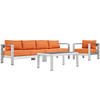 Shore 4 Piece Outdoor Patio Aluminum Sectional Sofa Set / EEI-2563