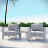 Shore 3 Piece Outdoor Patio Aluminum Set / EEI-2599