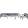 Shore 6 Piece Outdoor Patio Aluminum Sectional Sofa Set / EEI-2558
