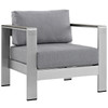 Shore 6 Piece Outdoor Patio Aluminum Sectional Sofa Set / EEI-2558