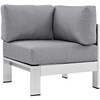 Shore 6 Piece Outdoor Patio Aluminum Sectional Sofa Set / EEI-2558