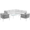 Harmony 8 Piece Outdoor Patio Aluminum Sectional Sofa Set / EEI-2619